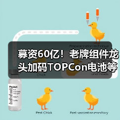 募资60亿！老牌组件龙头加码TOPCon电池等项目