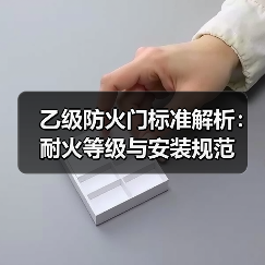 乙级防火门标准解析:耐火等级与安装规范(图1) 乙级防火门标准解析:耐火等级与安装规范(图1)
