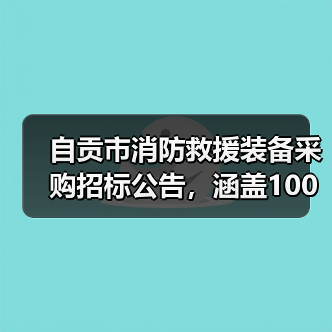 自贡市消防救援装备采购招标公告,涵盖100+种设备清单(图2) 自贡市消防救援装备采购招标公告,涵盖100+种设备清单(图2)