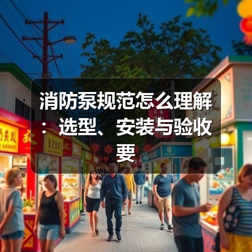 消防泵规范怎么理解:选型、安装与验收要点