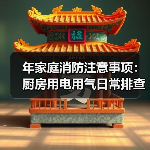 年家庭消防注意事项：厨房用电用气日常排查清单