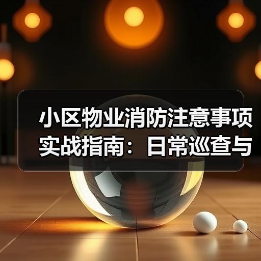 小区物业消防注意事项实战指南：日常巡查与设施维护要点